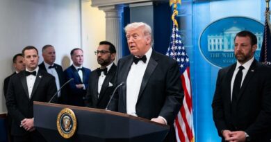 ‎US President Donald Trump speaks during a news conference at the White House in Washington, DC, on April 25, 2026 [Tom Brenne/AP], Photo via: Al Jazeera