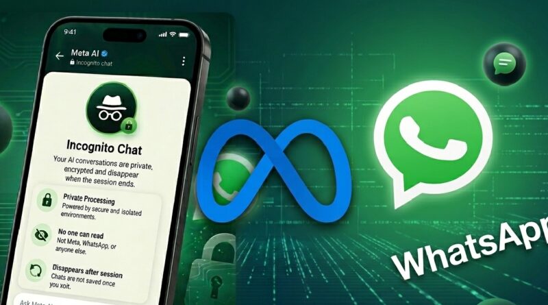 WhatsApp Meta AI Incognito Mode interface showing disappearing private messages for enhanced security.
